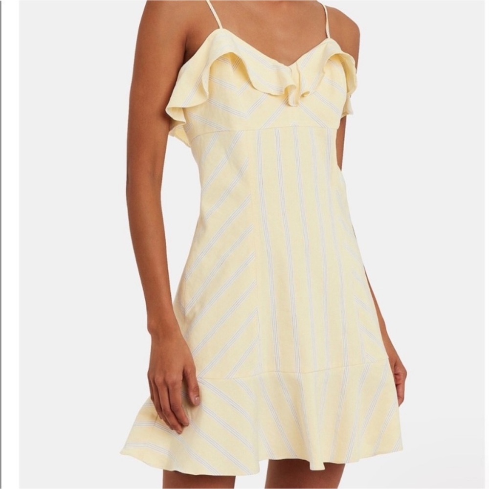 NWT Intermix Yellow Sydney Striped Dress (Size 6)